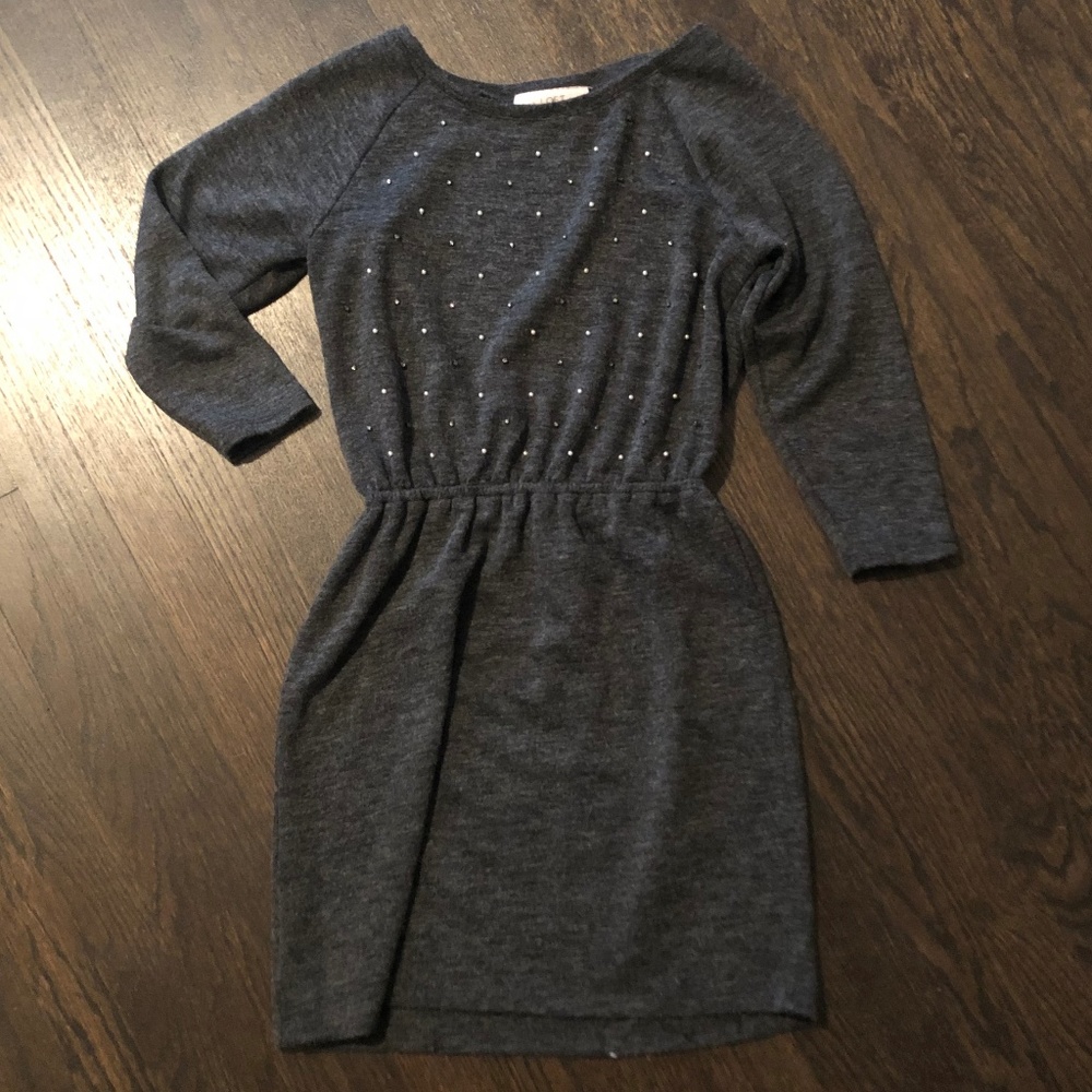 Ann Taylor LOFT beaded sweater dress size XS
